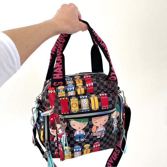 Harajuku Lovers Skater Girls Black Kawaii Handbag - Picture 4 of 9